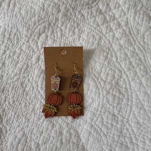Autumn Pumpkin Dangle Earrings